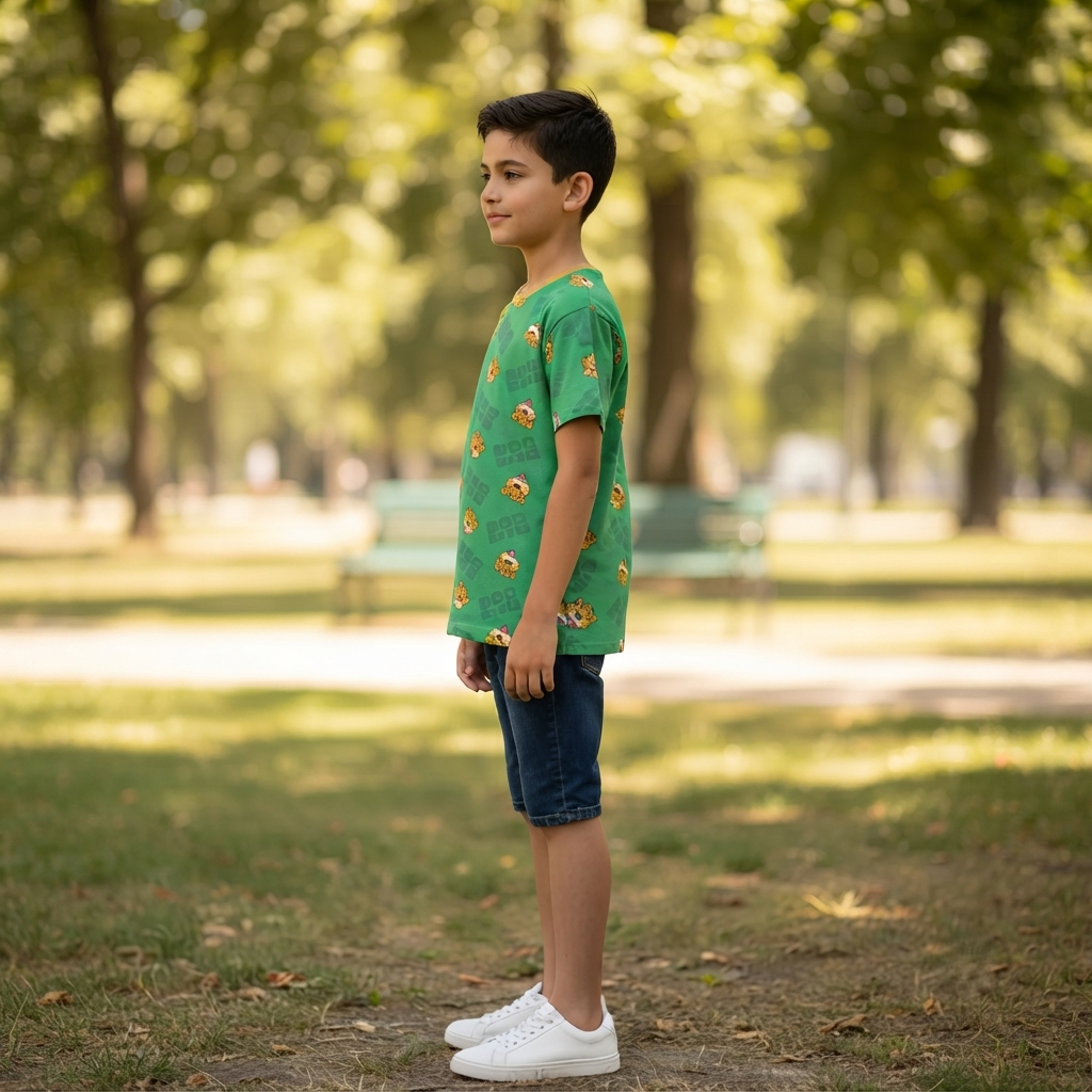 Playera Casual Niño Fifa Copa Mundial Futbol 2026 Color Verde Lima - Image 4