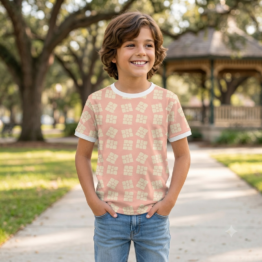 Playera Casual Niño FiFa Copa Mundial Futbol 2026 Color Coral Claro
