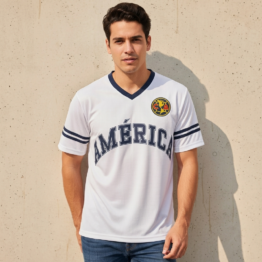 Playera Deportiva Club América Hombre Cuello V Fit Regular
