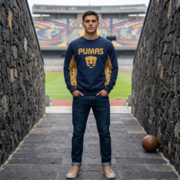 Sudadera Deportiva Pumas Hombre Cuello Redondo Pull-over