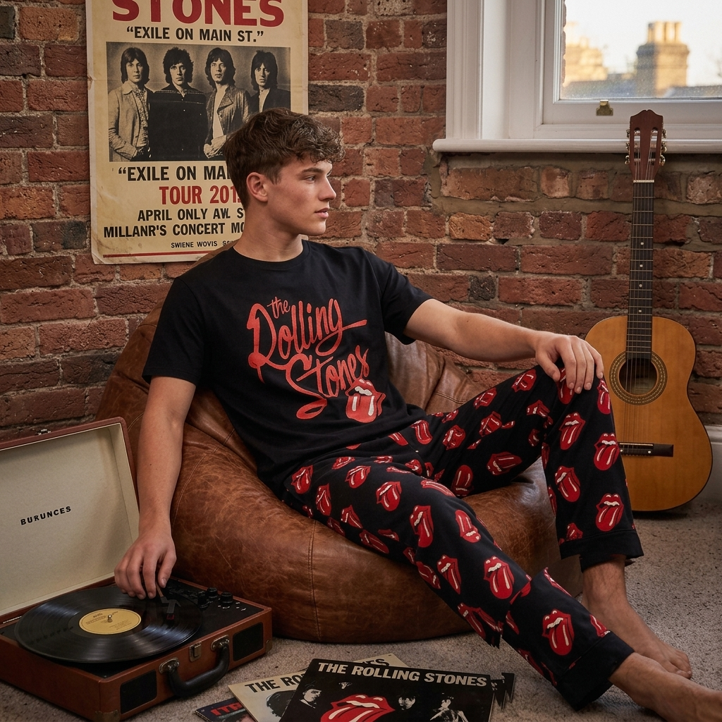 Pijama Hombre The Rolling Stones Conjunto Playera Y Pantalón - Image 5